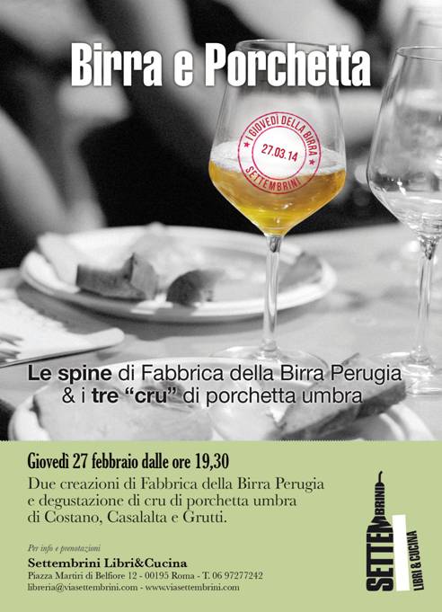 Mondobirra Org I Giovedi Della Birra Della Libreria Settembrini Fabbrica Della Birra Perugia Porchetta